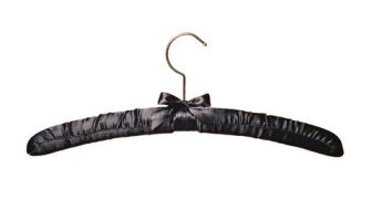 Black Satin Covered Padded Hanger