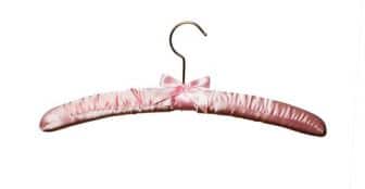 Pink Satin Covered Padded Hanger
