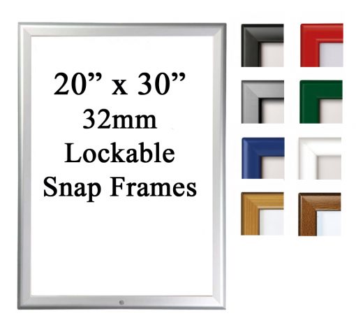 20" x 30" 32mm Lockable Snap Frame