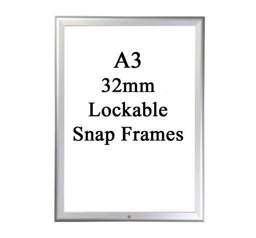 A3 32mm Lockable Snap Frame