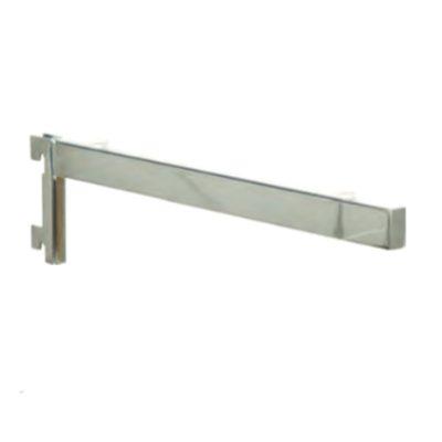 Glass shelf bracket for twin slot uprights