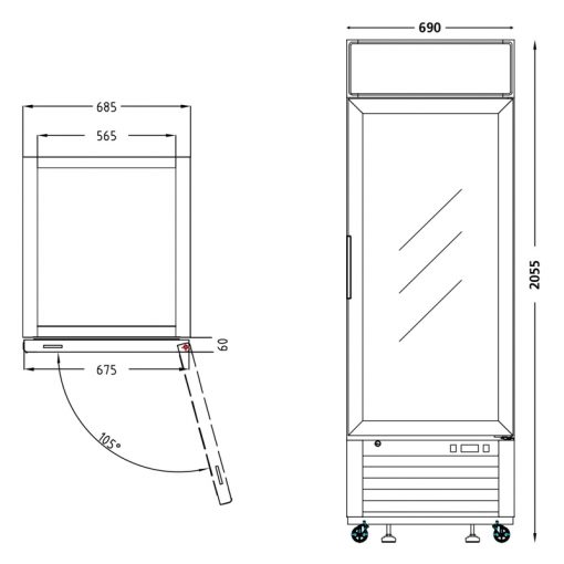 Interlevin LGC Range - Glass Door Merchandiser