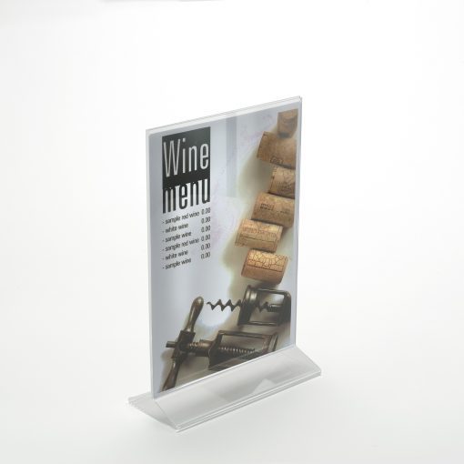 Double Sided Freestanding Acrylic Poster Holder – Top Opening